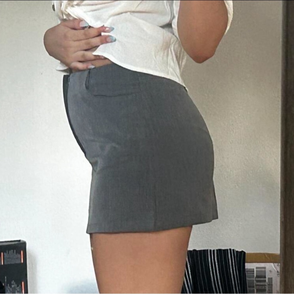 Dark Gray Mini Bodycon Business Attire Casual Going Out Skirt - Picture 7 of 7